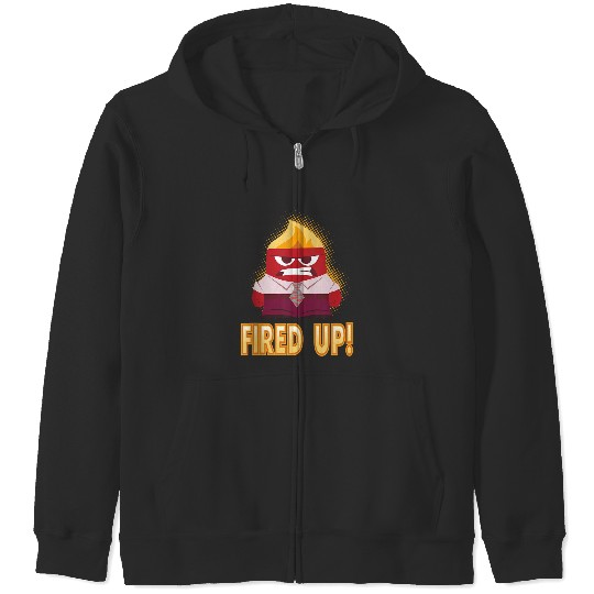Disneyss Pixars Inside Out Firessd Up Fuming Anger shots Zip Hoodies