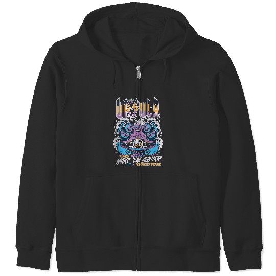 Disneyss Villains The Little Mermaid Ursula World Tour Band Zip Hoodies
