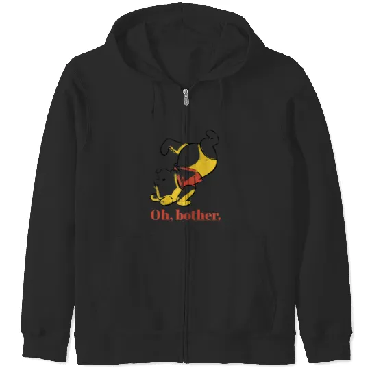 Disneyss Winnie The Pooh Oh Brother Handstand Art Logo Zip Hoodies