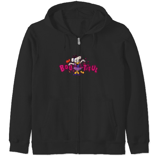Disneyss Daisy Duck In Costume Boo tiful Spooky Cute Halloween Zip Hoodies