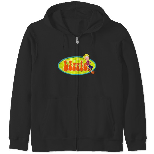 Disneyss Channel Lizzie Mcguire Animated Lizzie Logo Zip Hoodies