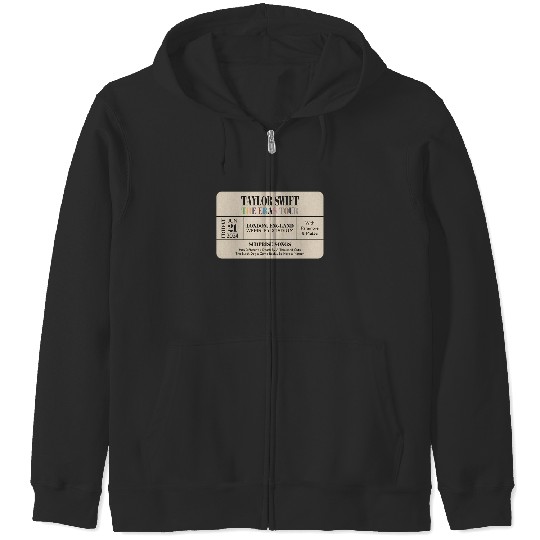 Discover london n1 eras tour commemorative ticket Zip Hoodies