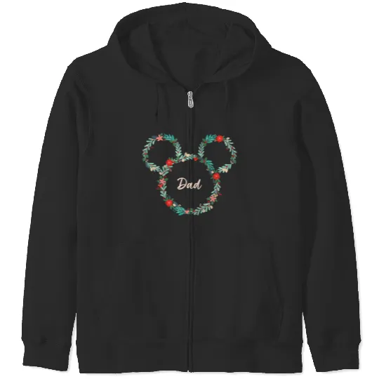 Disney Mickey Mouse Christmas Family Vacation Trip Dad Zip Hoodies