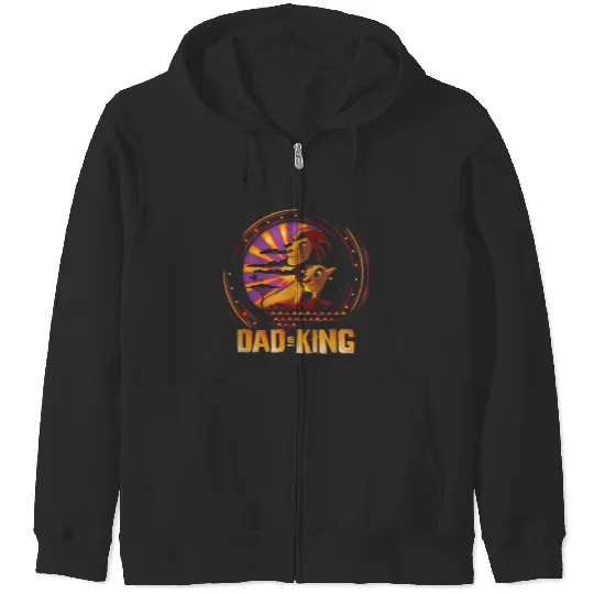 Disney The Lion King Dad Is King Family Trip Fathers Day Zip Hoodies