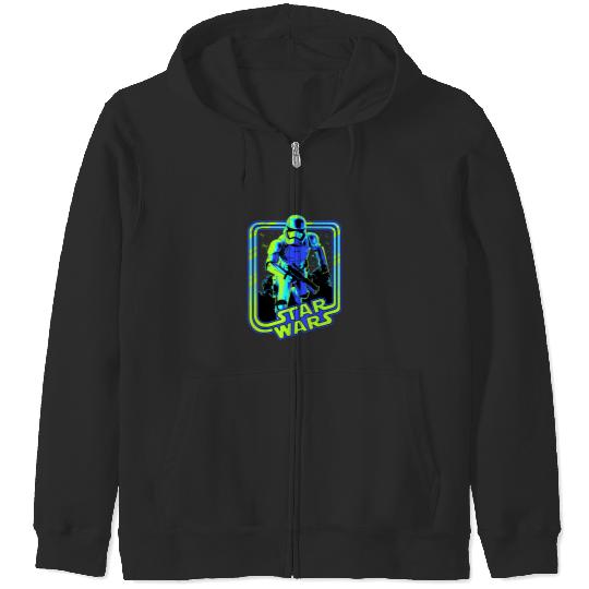 Stormtrooper Glow Neon Disney+ T-Shirt Zip Hoodies