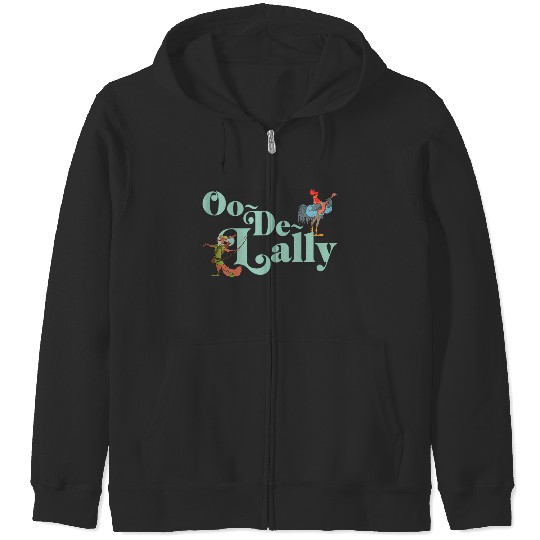 Disneyss Robin Hood Oo de lally Iconic Quote Chest Text Logo Zip Hoodies