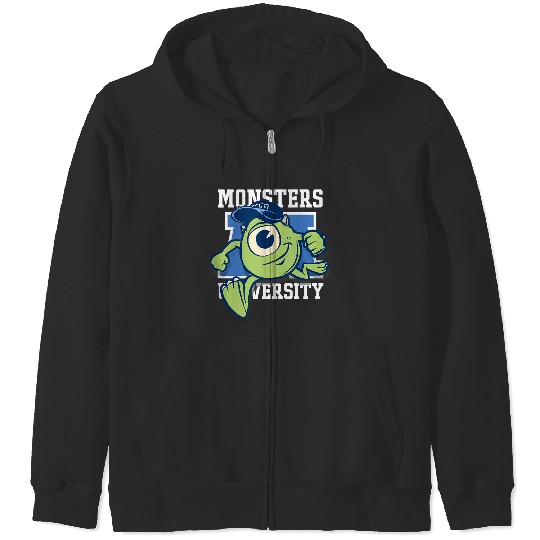 Disneyss Pixars Monsters University Mike Wazowski Big Portrait Zip Hoodies