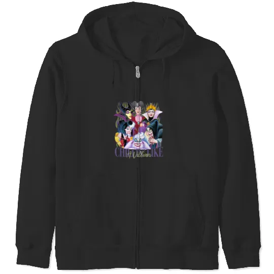 Chillin Like A Villian Zip Hoodies, Disney Villians Halloween Villains The Evil Tour Zip Hoodies