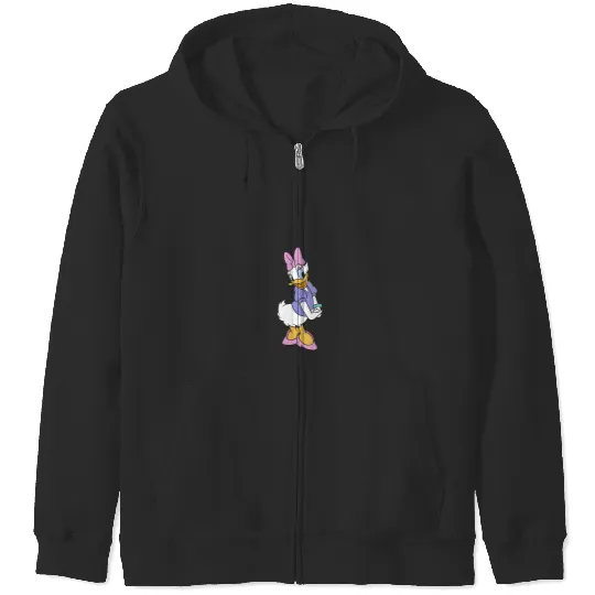 Womens Disney Mickey And Friends Daisy Duck Traditional Portrait V-Neck T-Shirt Zip Hoodies