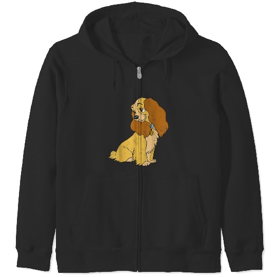 Disneyss Lady And The Tramp Lady Simple Portrait Zip Hoodies