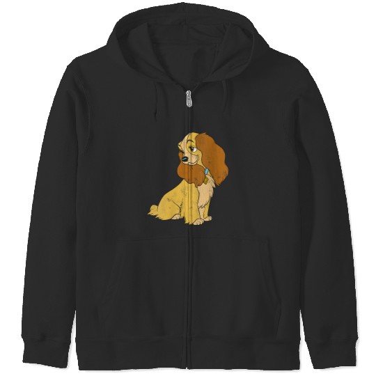 Disneyss Lady And The Tramp Lady Simple Portrait Zip Hoodies