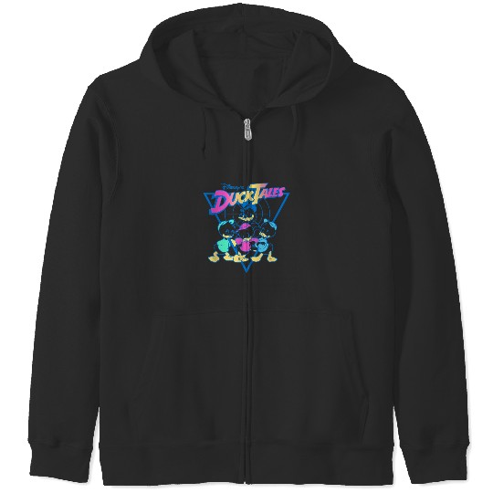 Disney DuckTales  Neon Outlines Group Shot Distr Zip Hoodies