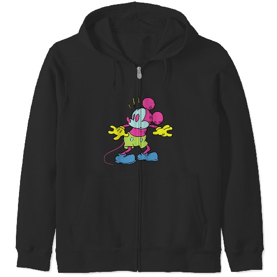 Disney Mickey Mouse Surprise Behind You Retro Pop Art Zip Hoodies