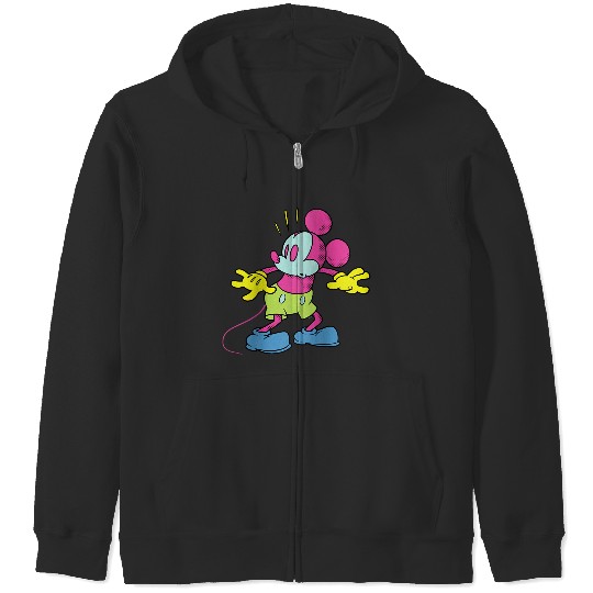 Disney Mickey Mouse Surprise Behind You Retro Pop Art Zip Hoodies