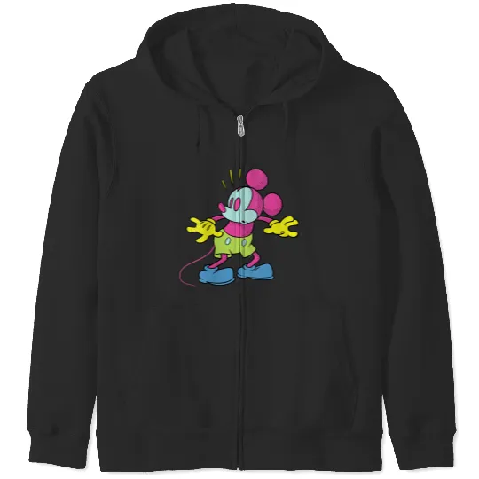 Womens Disney Mickey Mouse Surprise Behind You Retro Pop Art Zip Hoodies