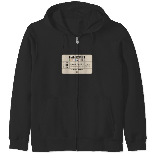 Discover paris n1 eras tour commemorative ticket Zip Hoodies
