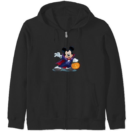 Disney Halloween Mickey Mouse Vampire Long Sleeve T-Shirt Zip Hoodies