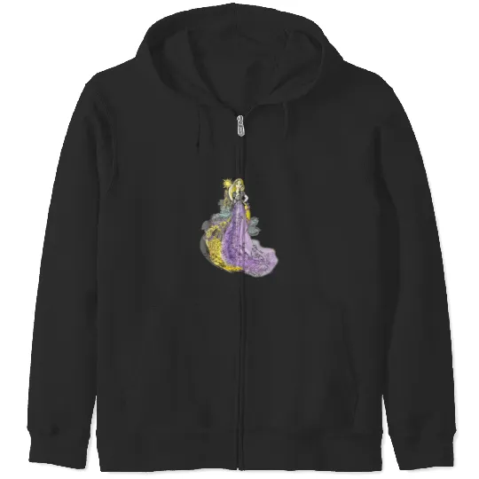 Disney Rapunzel Watercolor TShirt Zip Hoodies