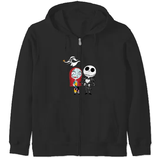 Disney Nightmare Before Christmas Dark Jack & Sally Zip Hoodies