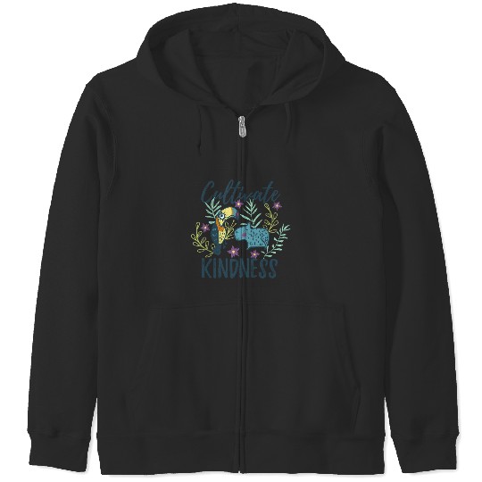 Disney Encanto Cultivate Kindness Floral Logo Zip Hoodies