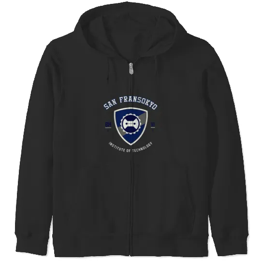 Disney Big Hero 6 San Fransokyo Institute Of Technology Logo Zip Hoodies