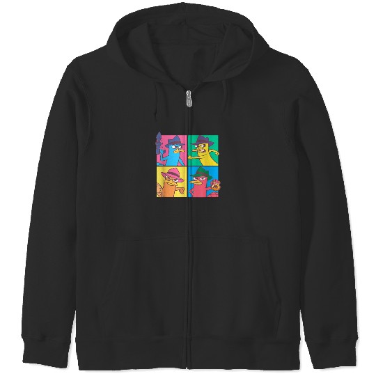 Disneyss Phineas And Ferb Agent P Pop Box Up Zip Hoodies