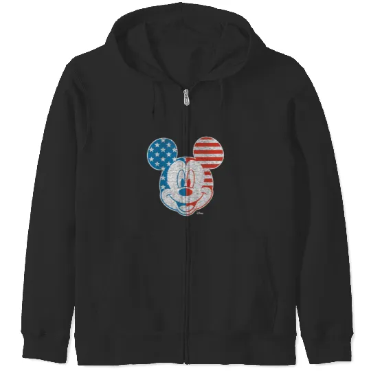 Disney - Mickey Face Stars And Stripes Zip Hoodies