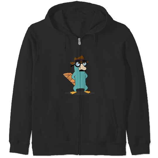 Disneyss Phineas And Ferb Agent P Glasses Moustache Costume Zip Hoodies
