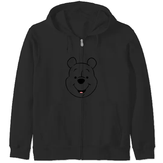 Disneyss Winnie The Pooh Pooh Bear Large Faces Zip Hoodies