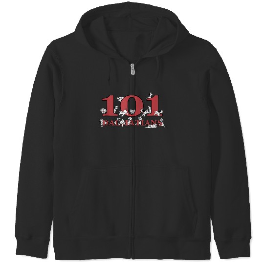 Disneyss 101 Dalmatians Puppy Logo Zip Hoodies