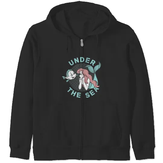 Disneyss The Little Mermaid Flounder Friends Under The Sea Zip Hoodies
