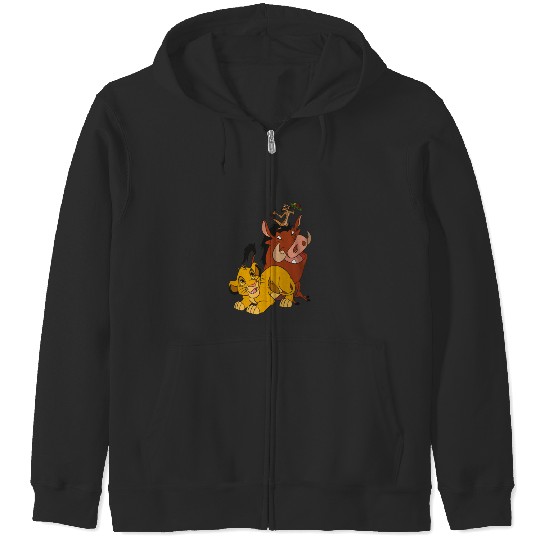 Disney The Lion King Young Simba Timon and Pumba Zip Hoodies