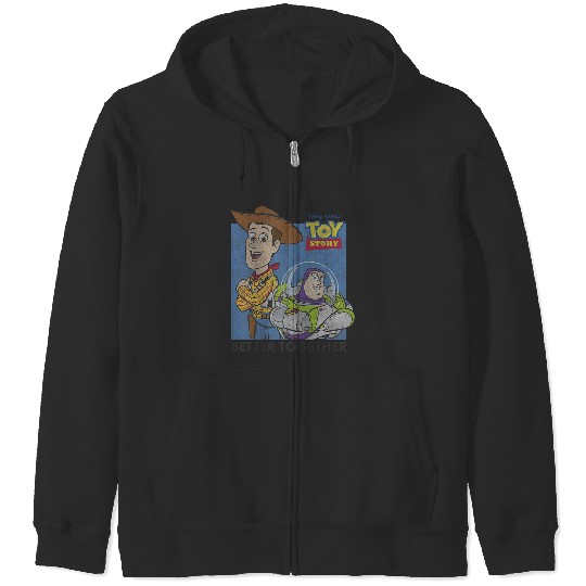 Disneyss Pixars Toy Story Buzz And Woody Better Together Poster Zip Hoodies