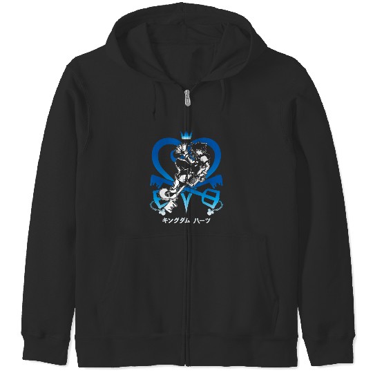 Disney Kingdom Hearts Sora Color Keyblade Kanji Hero Poster Zip Hoodies