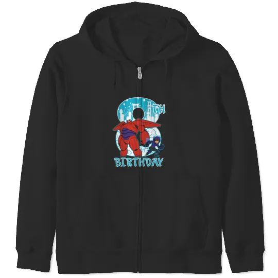 Disney Big Hero 6 Baymax Hiro 8th Birthday Graphic Zip Hoodies