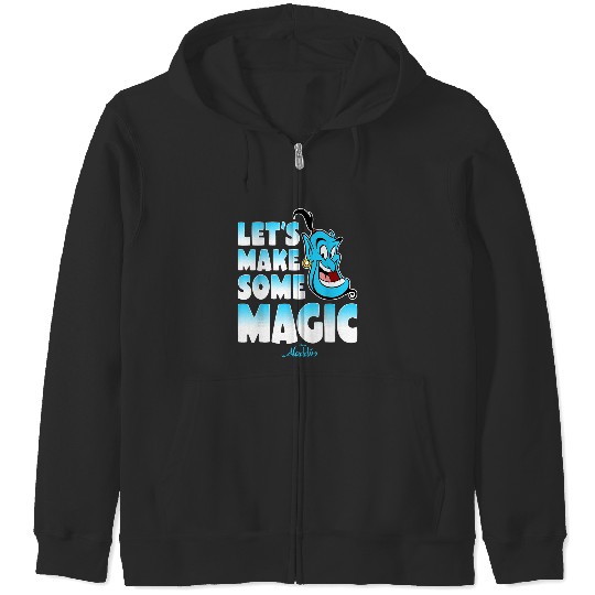 Disney Aladdin Genie Let's Make Some Magic Gradient Text Zip Hoodies