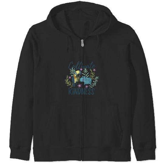 Disney Encanto Cultivate Kindness Floral Logo Zip Hoodies