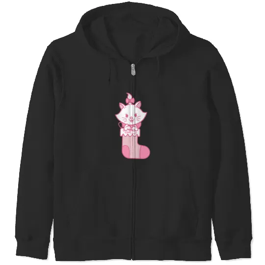 Disney Aristocats Marie Christmas Simple Stocking Zip Hoodies