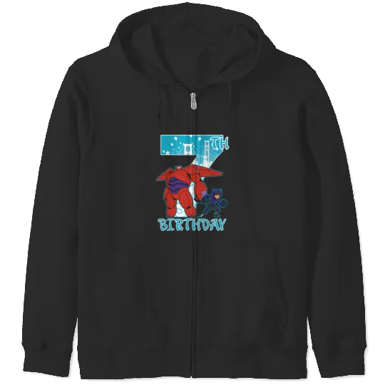 Disney Big Hero 6 Baymax Hiro 7th Birthday Graphic Zip Hoodies