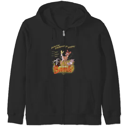 Disney Bambi Enchanting Entertainment For Everyone Retro Zip Hoodies