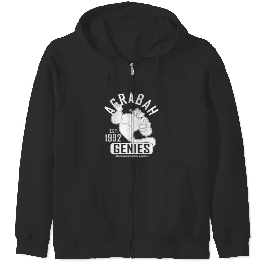 Disney Aladdin Genie Collegiate Sports Graphic Zip Hoodies