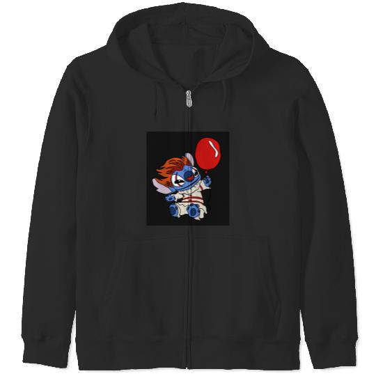 Pennywise Stitch Halloween Zip Hoodies, Disney Halloween Zip Hoodies