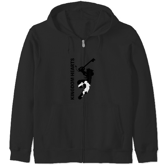 Disneyss Kingdom Hearts Iii Sora Keyblade Silhouette Zip Hoodies