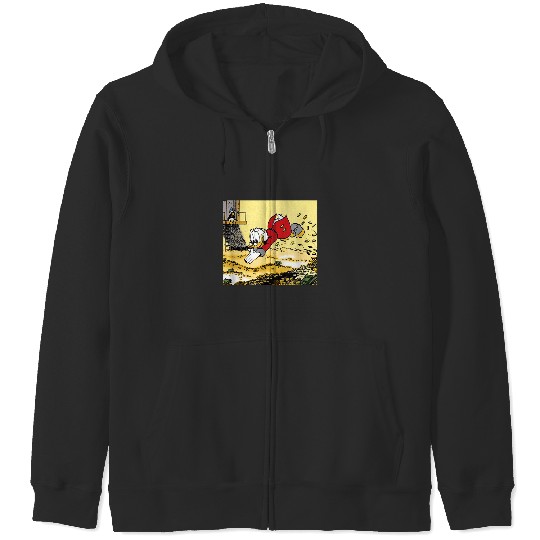 Disney DuckTales Scrooge McDuck Swimming In Cash Zip Hoodies