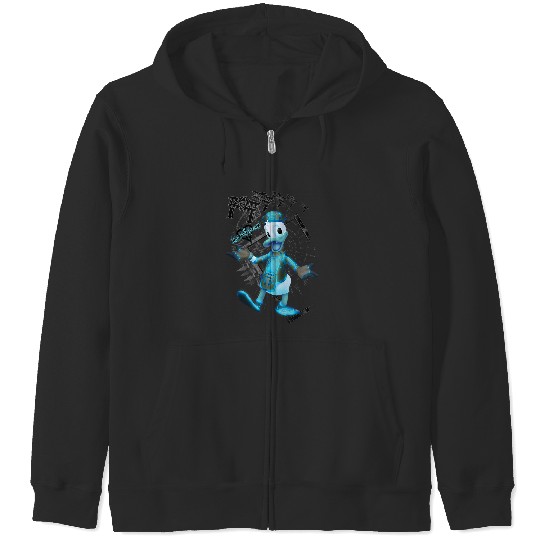 Disneyss Kingdom Hearts Danald Duck Tron Crossover Portrait Zip Hoodies