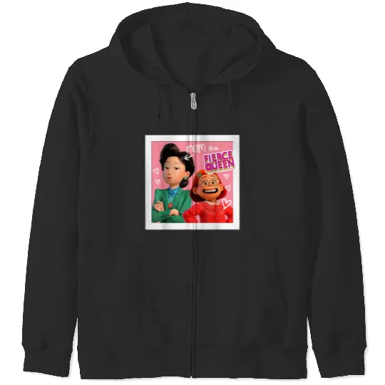 Disneyss And Pixarss Turning Red Mei Ming Mom The Fierce Queen Zip Hoodies