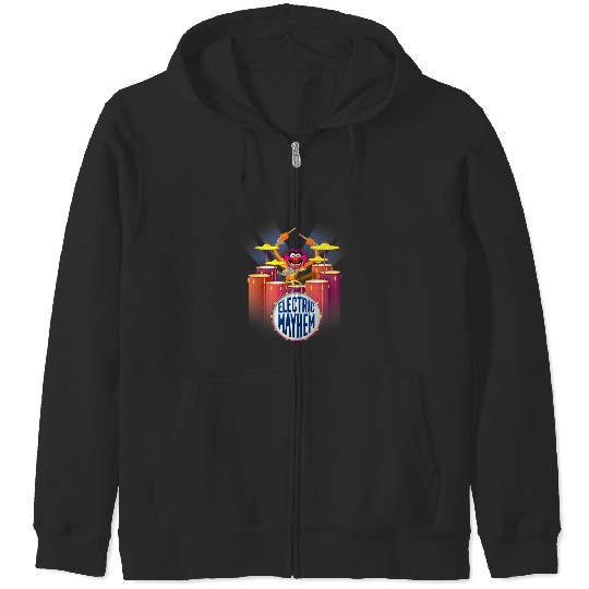 Disney The Muppets Electric Mayhem Animal Drummer Portrait Zip Hoodies