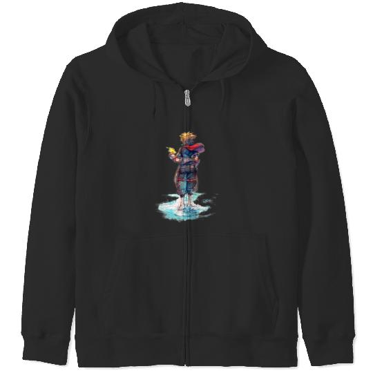 Disney Kingdom Hearts Sora Keyblade Hero Faded Starfish Zip Hoodies