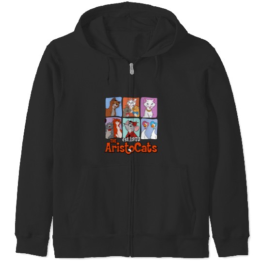 Disney The Aristocats Characters Group 1970 Zip Hoodies, Disney The Aristocats Zip Hoodies