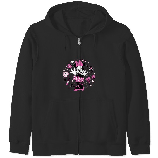 Disney Minnie Mouse Retro Vinyl Summer Zip Hoodies